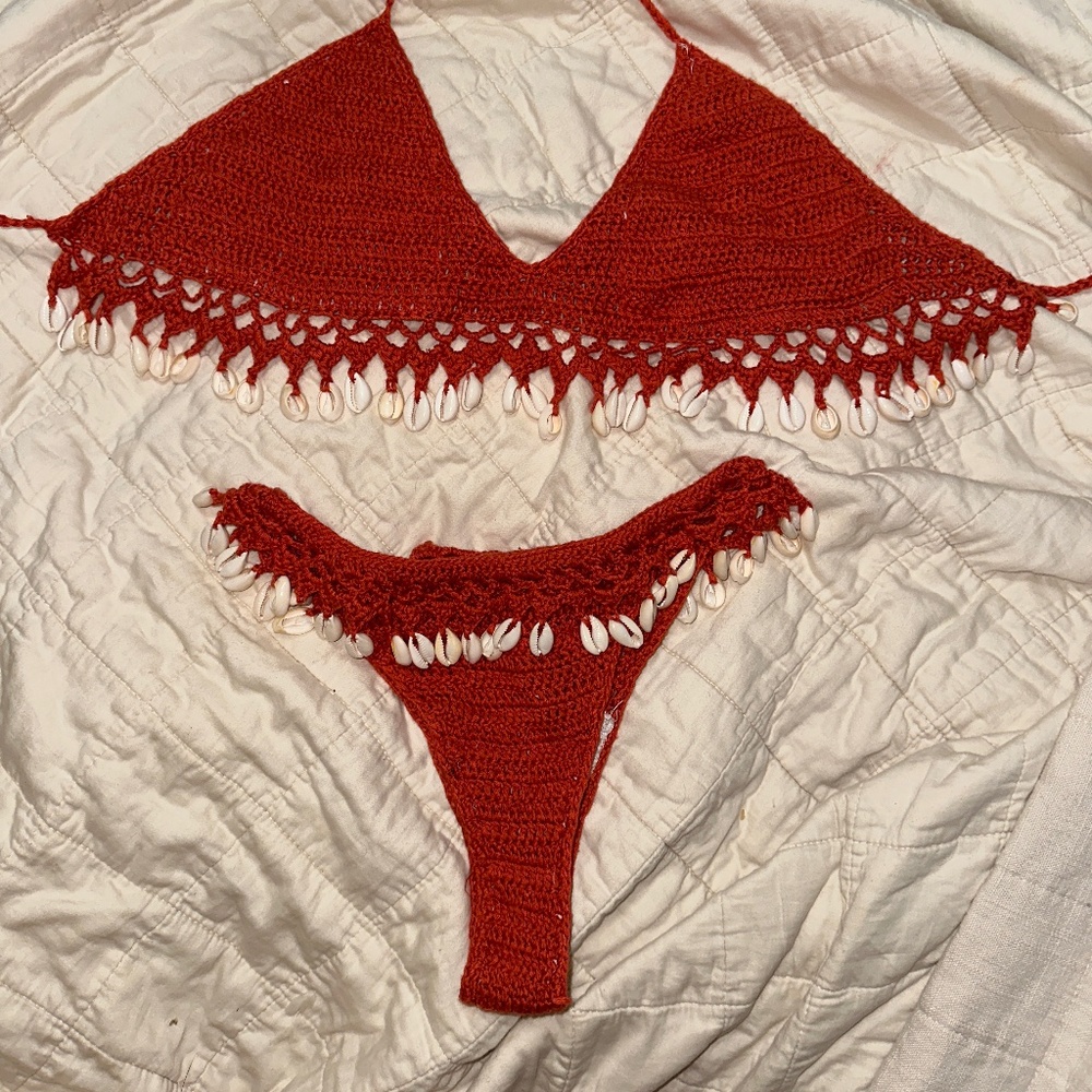 Crochet Bathing suit with shells